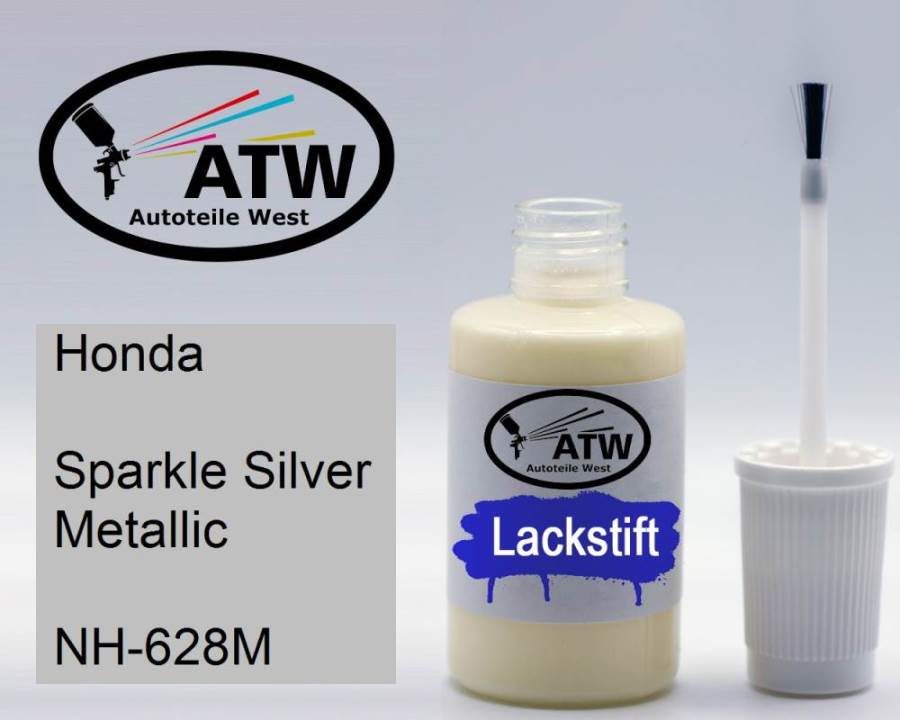 Honda, Sparkle Silver Metallic, NH-628M: 20ml Lackstift, von ATW Autoteile West.